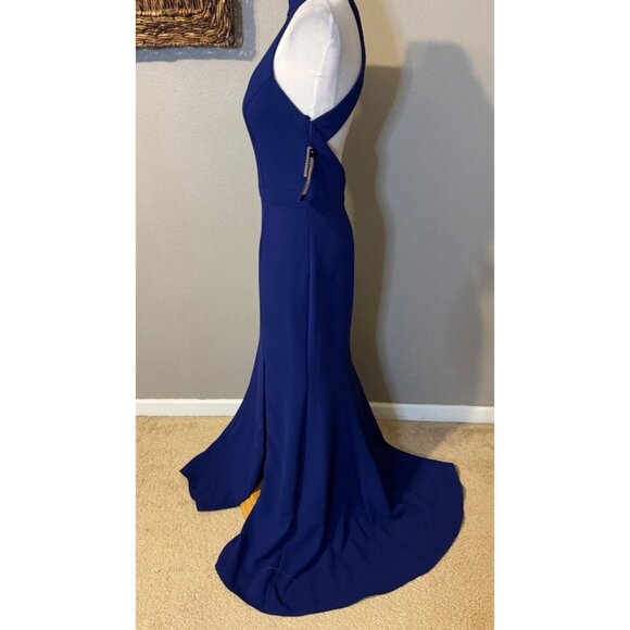 Xscape Dress Blue 10 Long Wedding Cruise Formal Party Mermaid NEW NWT - Picture 8 of 14